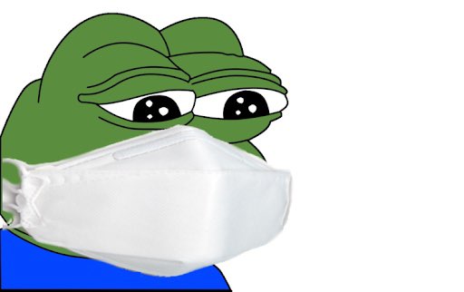 KF94 마스크를 쓴 개구리 페페 밈.